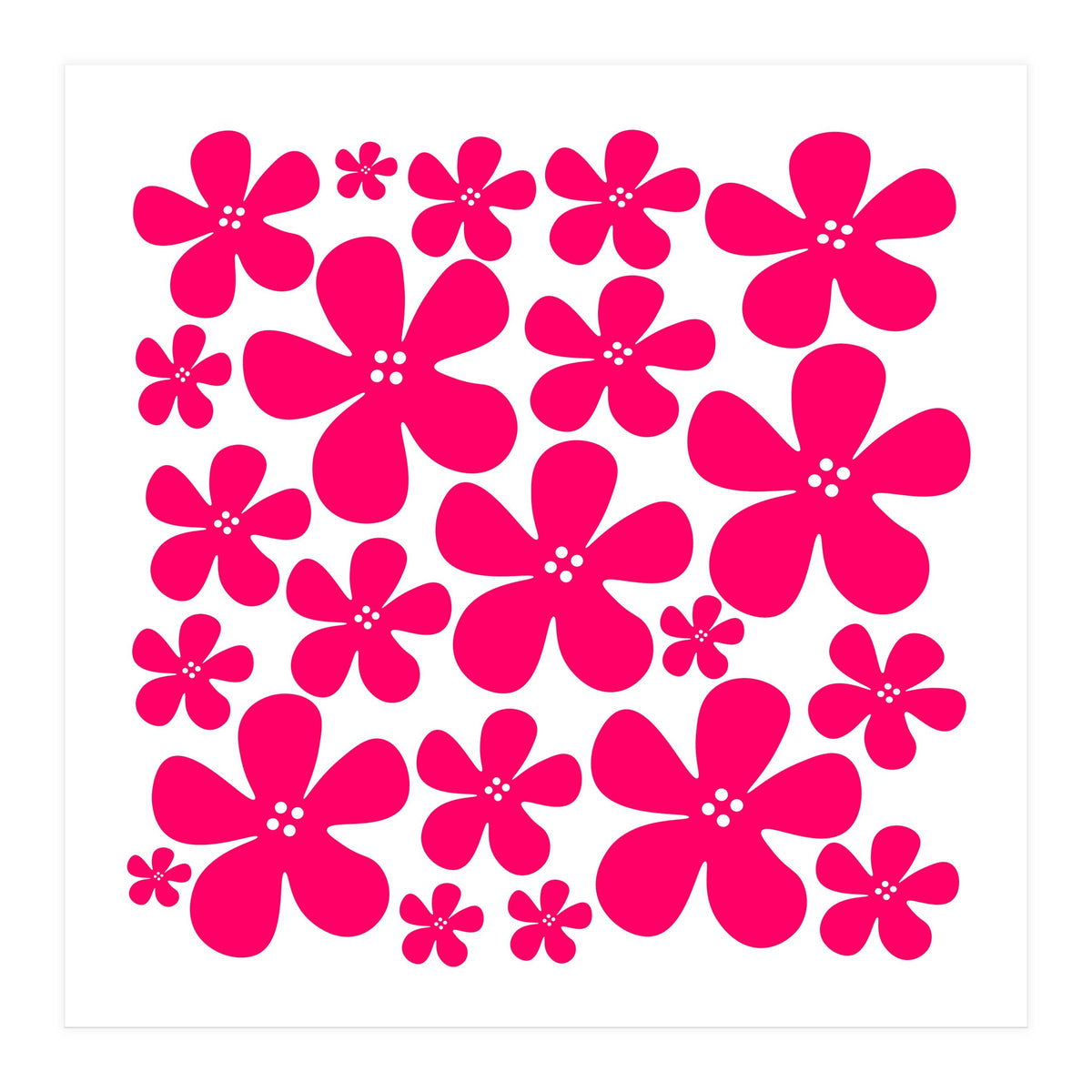 Pink Flowers Pattern (Print Only)