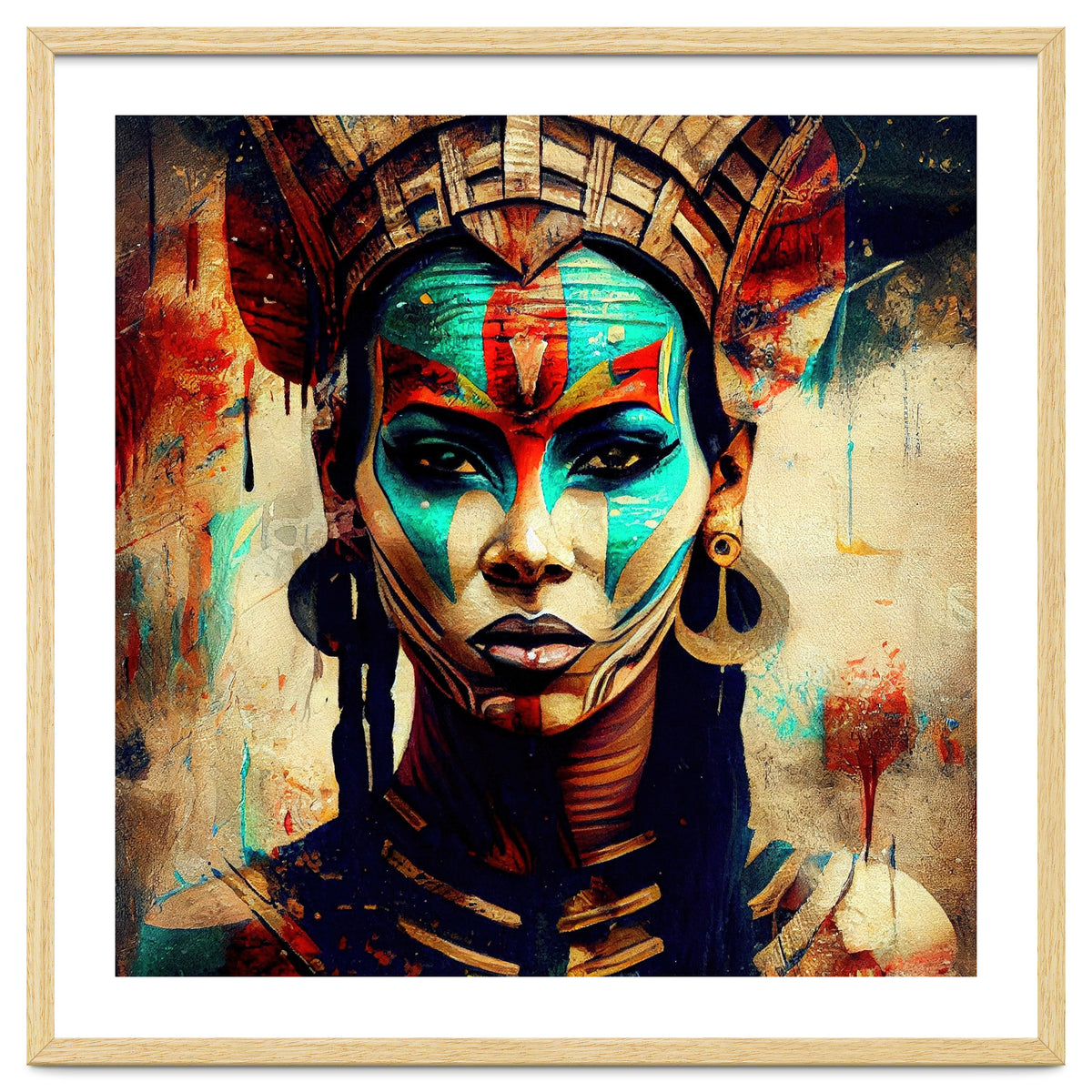 Armored Warrior Woman Portrait