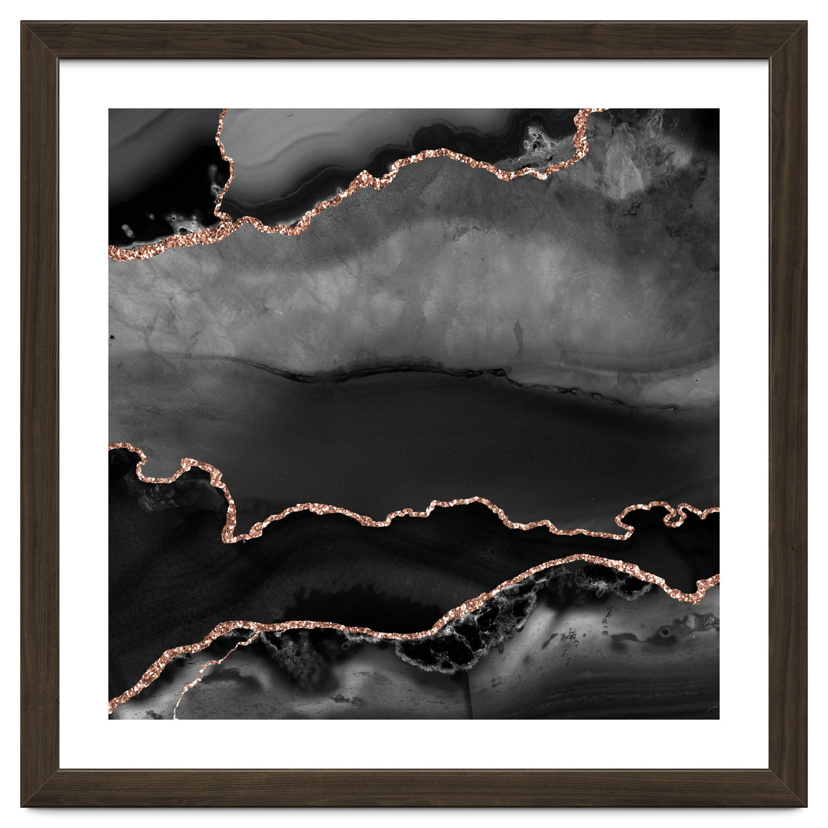 Black & Rose Gold Agate Texture 02