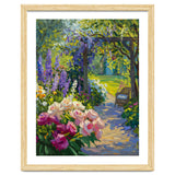 Serene Summer Garden Path Oil Painting thumbnail