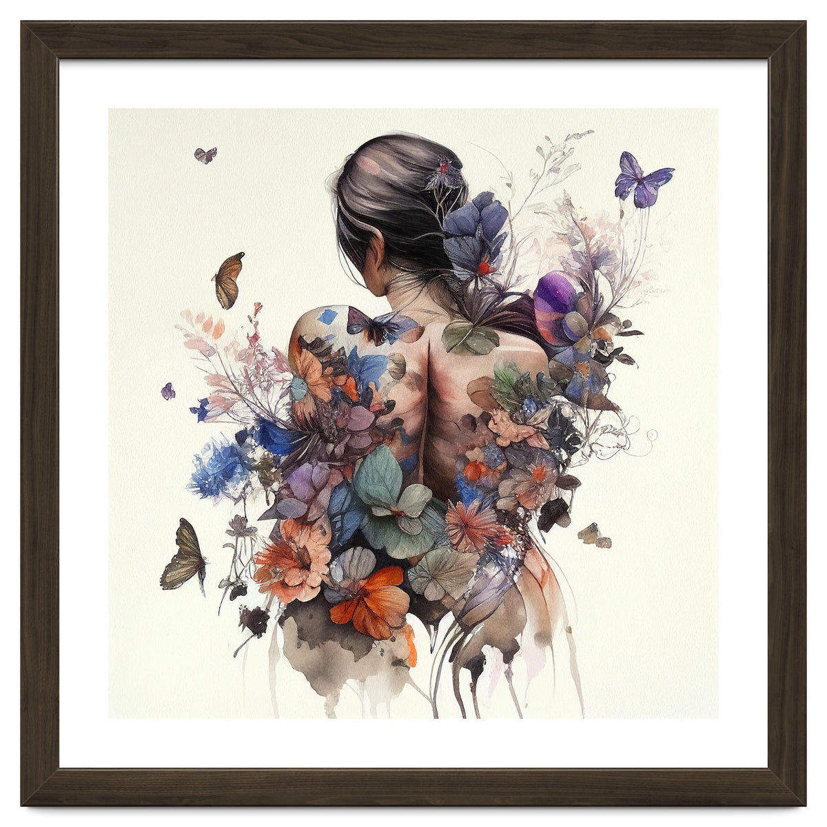 Watercolor Butterfly Bouquet