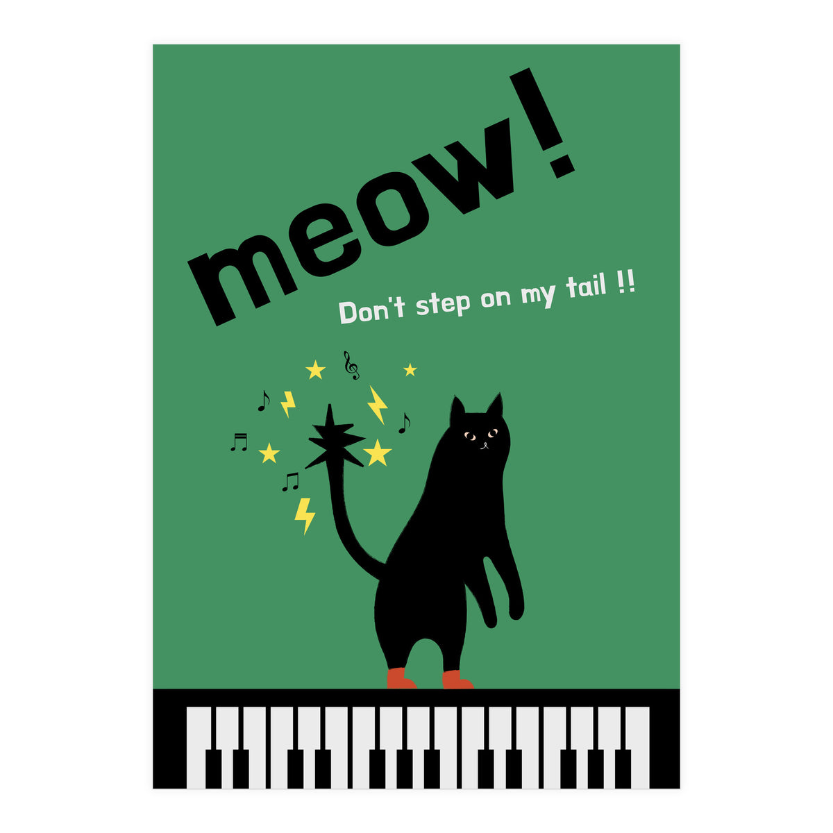 meow! - Dancing Cat (Print Only)