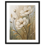 Elegant White Anemone Floral Oil Painting thumbnail