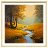 Golden Autumn Forest Path with Winding Creek thumbnail