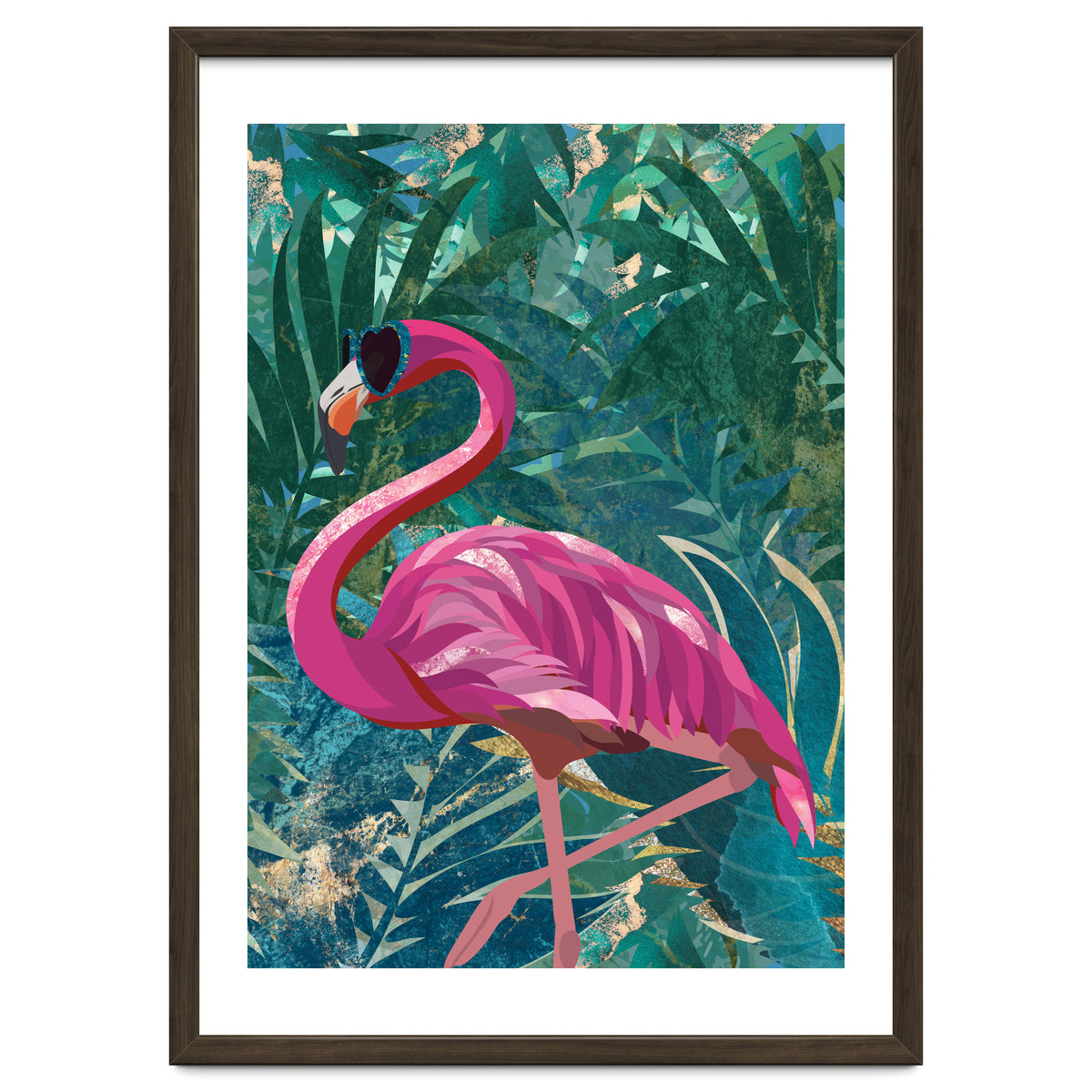 Flamingo in the jungle