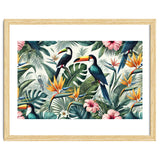 Tropical Toucans in Lush Jungle Foliage thumbnail