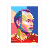 Iniesta pop art portrait (Print Only) thumbnail