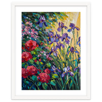 Expressive Heavy Impasto Floral Oil Painting