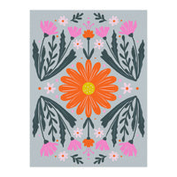 Orange Flower with pink buds (Print Only)