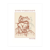 Self Portrait With Bandaged Ear And Pipe – Vincent Van Gogh (Print Only) thumbnail
