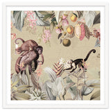 Vintage Exotic Monkeys In African Jungle Landscape thumbnail