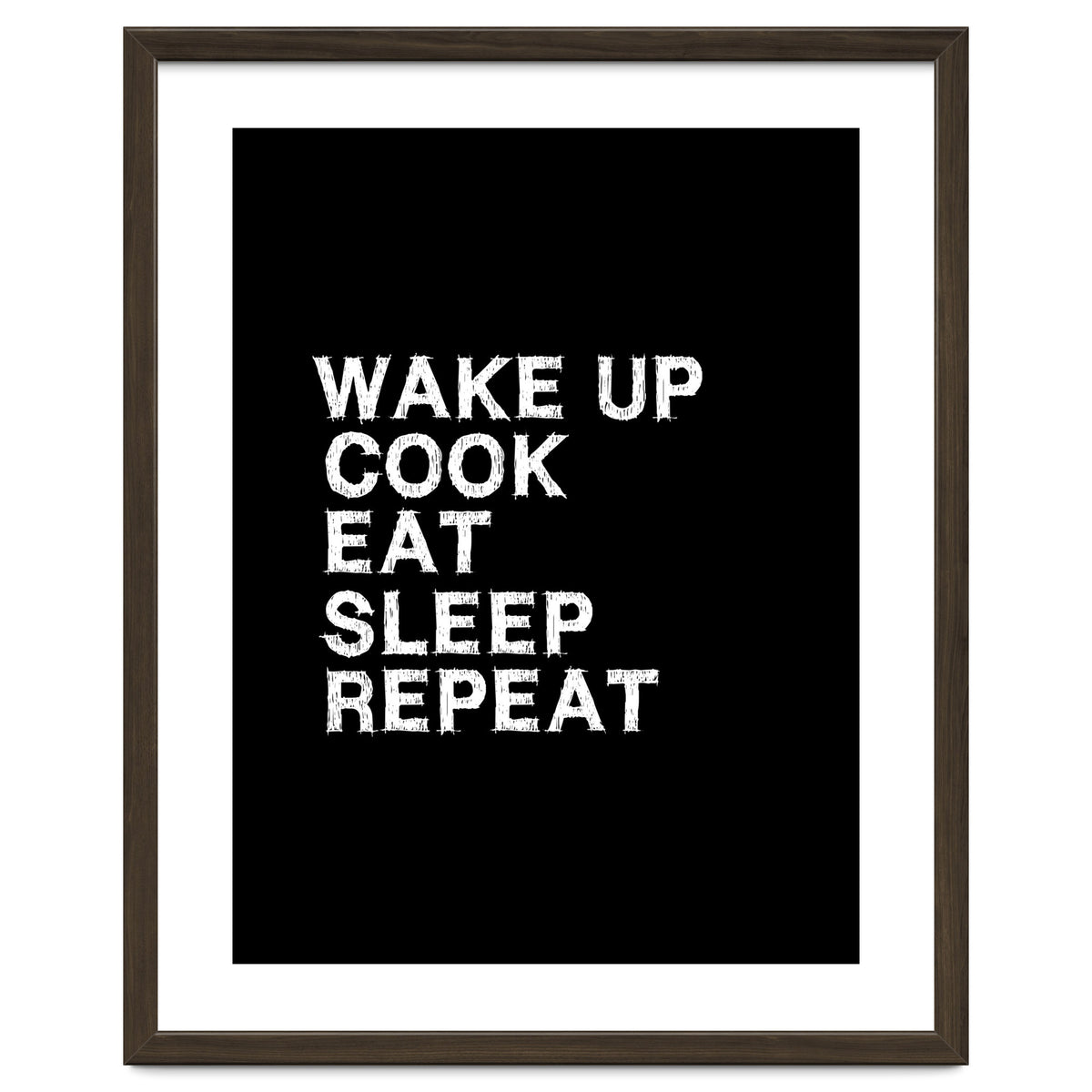 Wake up. Cook. Eat. Sleep. Repeat.
