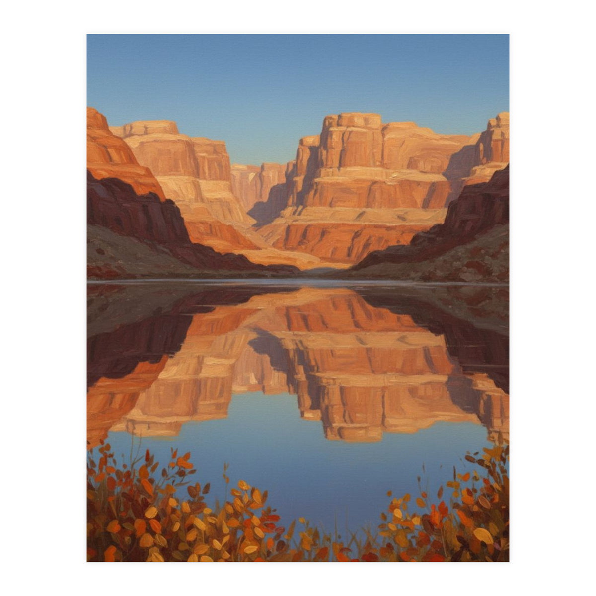 The Silent Echo of Crimson Canyons (Print Only)