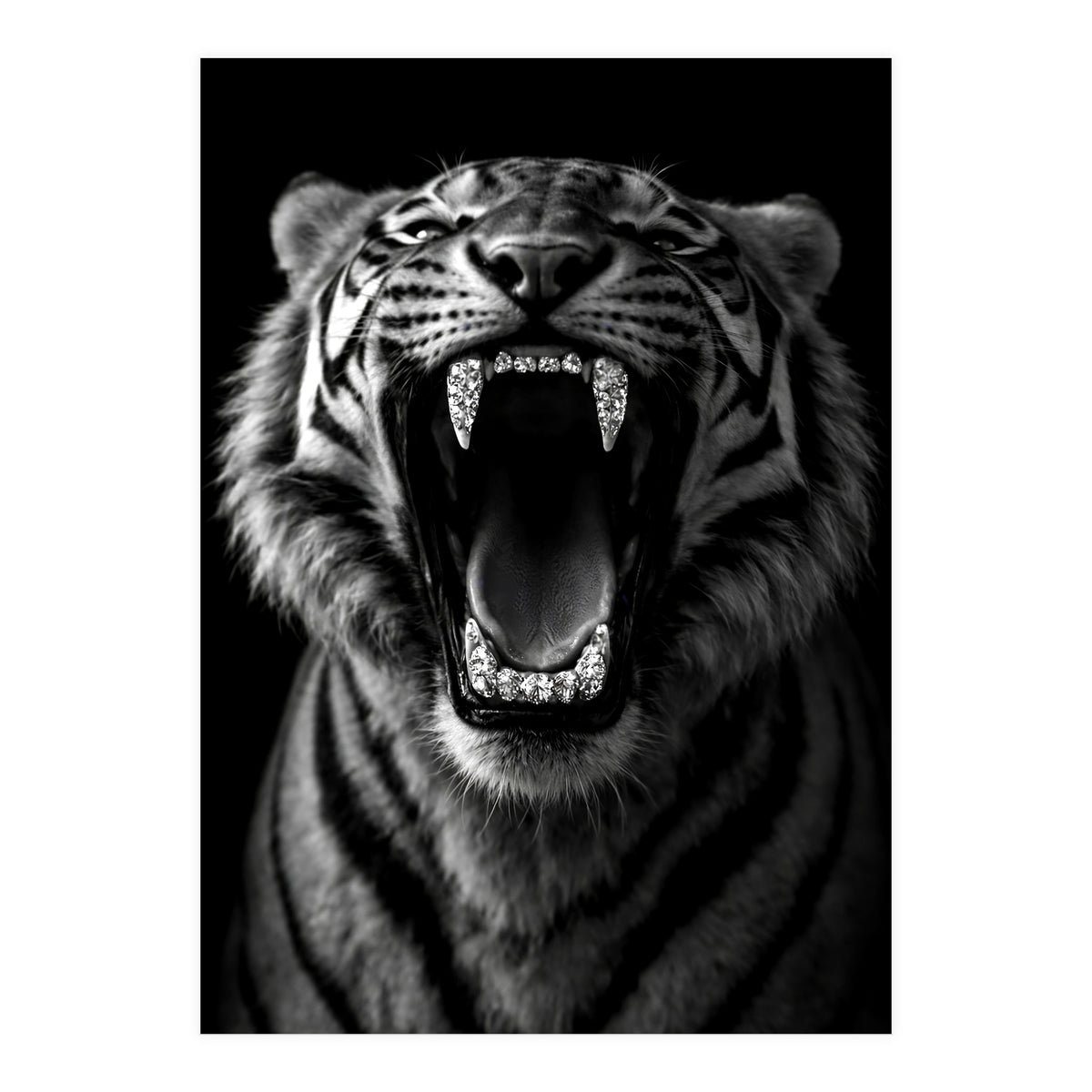 Roaring Tiger portrait  (Print Only)