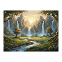 Enchanted Waterfall Meadow (Print Only)