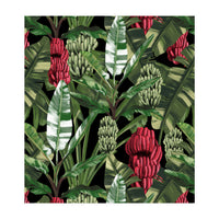 Banano Leaves Dark Jungle Red (Print Only)