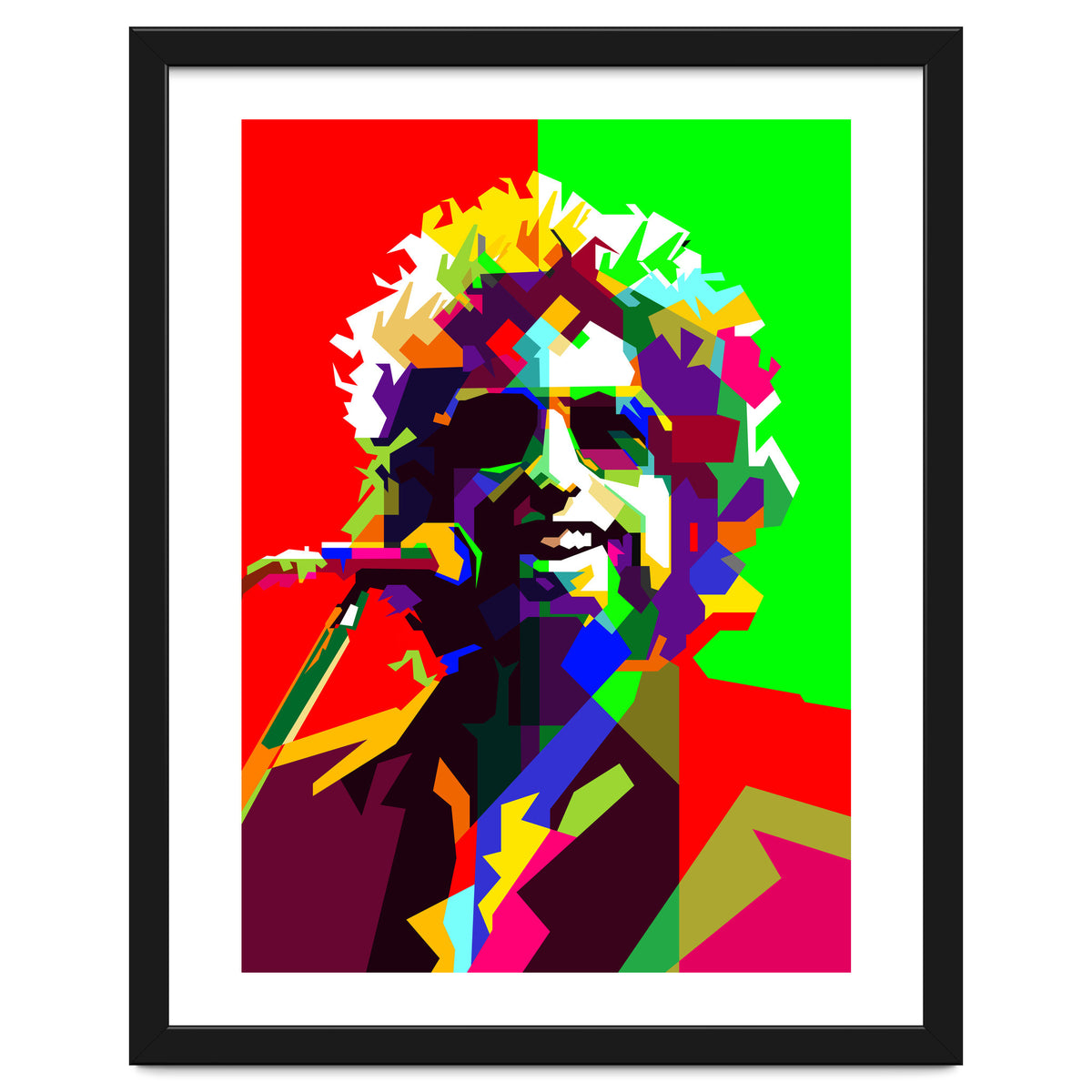 Bob Dylan Country Folk Singer Pop Art WPAP