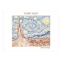 Starry Night – Vincent Van Gogh (Print Only)