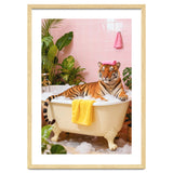 Leopard in Bathtub, Surreal Bathroom Scene thumbnail
