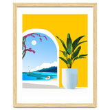 A Peek Ahead, Travel Ocean Beach Sea Tropical, Architecture Arch Boat Summer, Bougainvillea Eclectic Bohemian thumbnail
