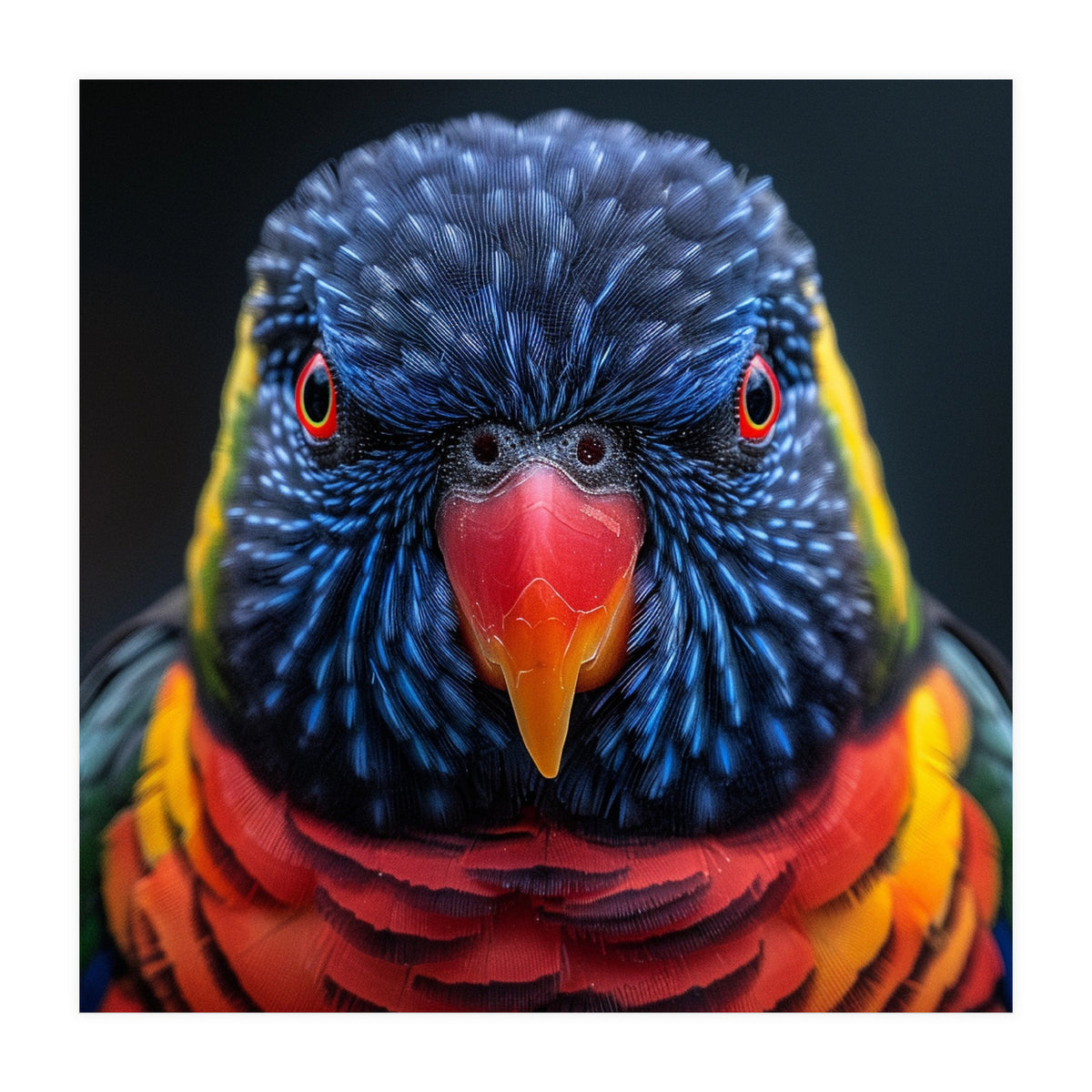 Close Up Of A Colorful Rainbow Lorikeet Bird (Print Only)