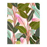 Color Paradise, Tropical Colorful Modern Bohemian Illustration, Eclectic Botanical Plant (Print Only) thumbnail