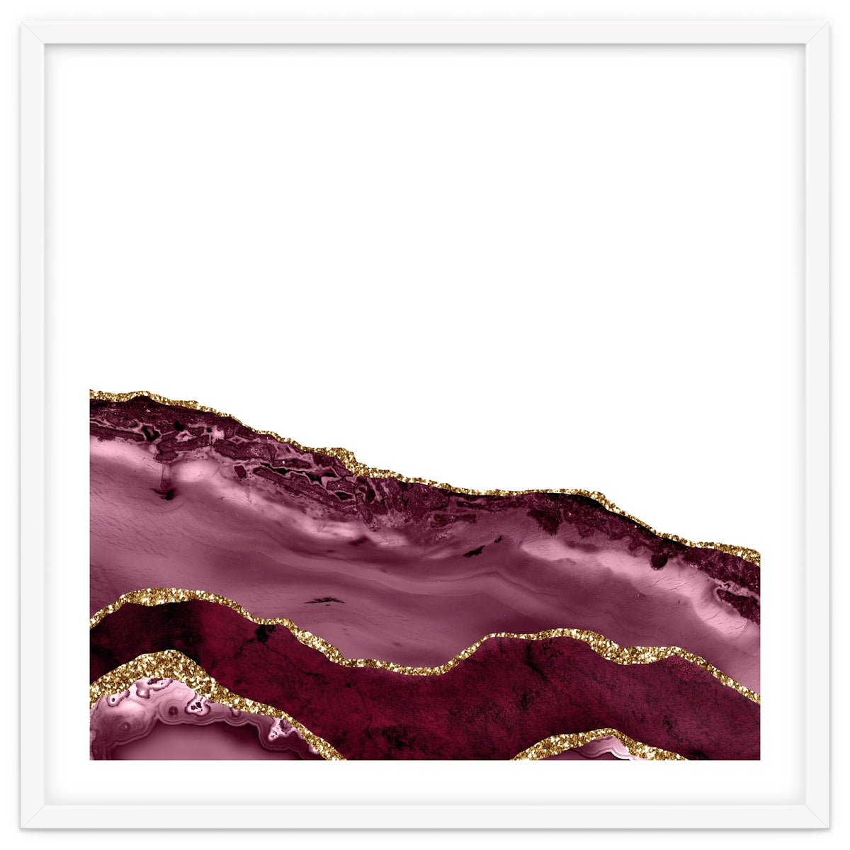 Burgundy & Gold Agate Texture 24