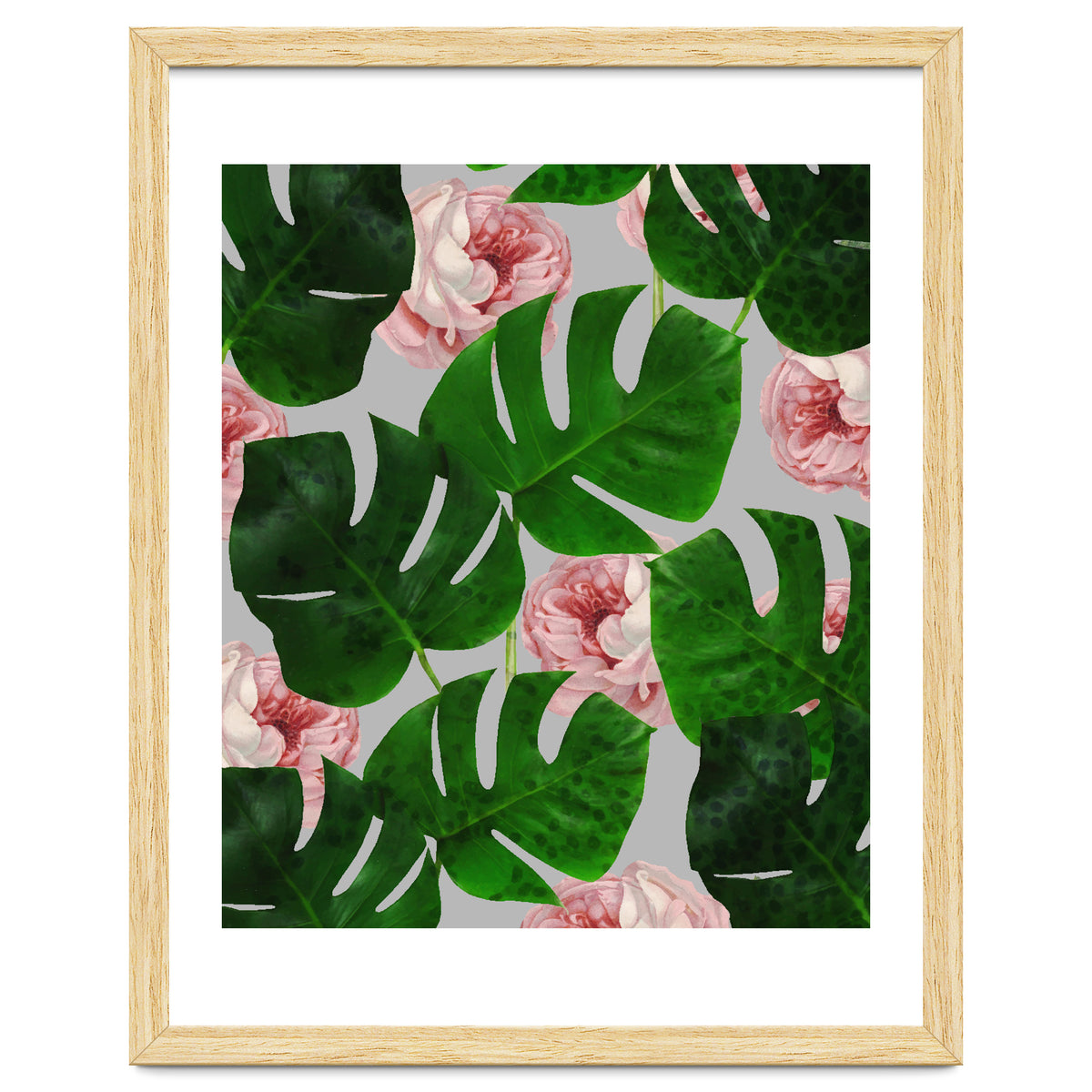 Monstera & Rose Pattern