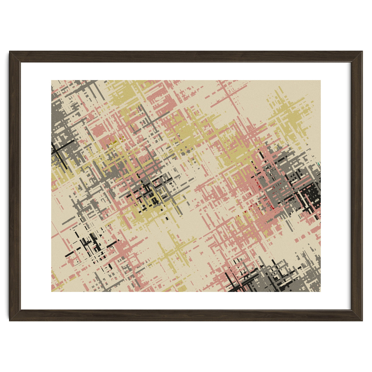 Geometric Cross Patterns Muted