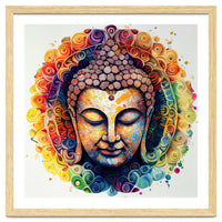 Rainbow Mandala Buddha Portrait