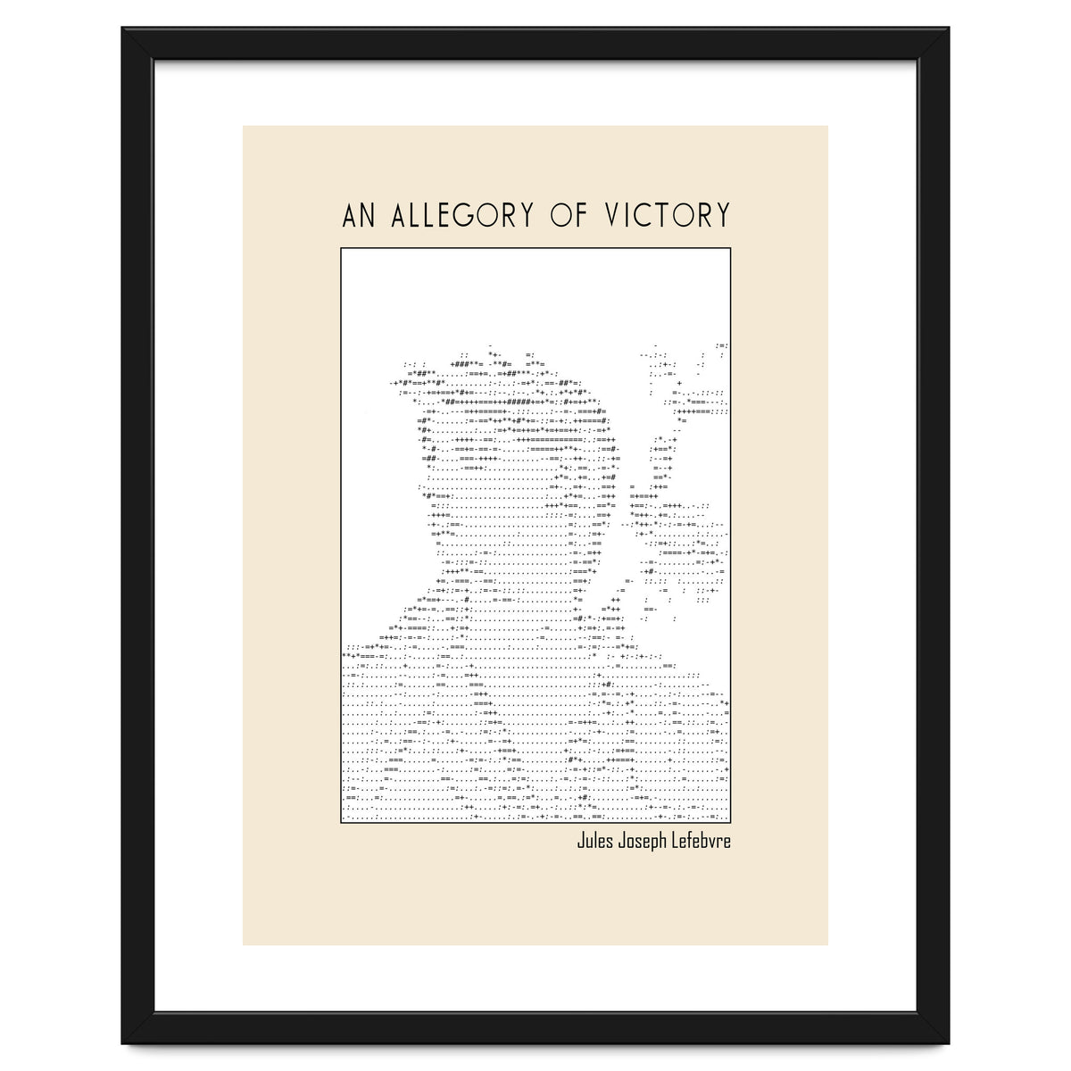 An Allegory Of Victory – Jules Joseph Lefebvre Ascii Art