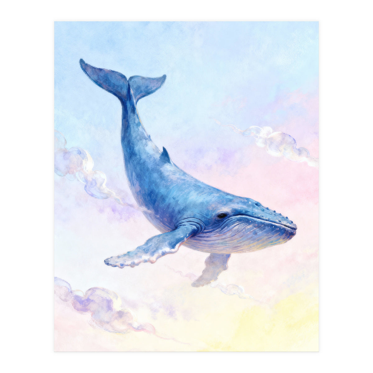 Flying Whale in the Clouds (Print Only)