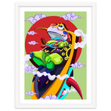 Knight Frog Cartoon Vintage Illustration thumbnail