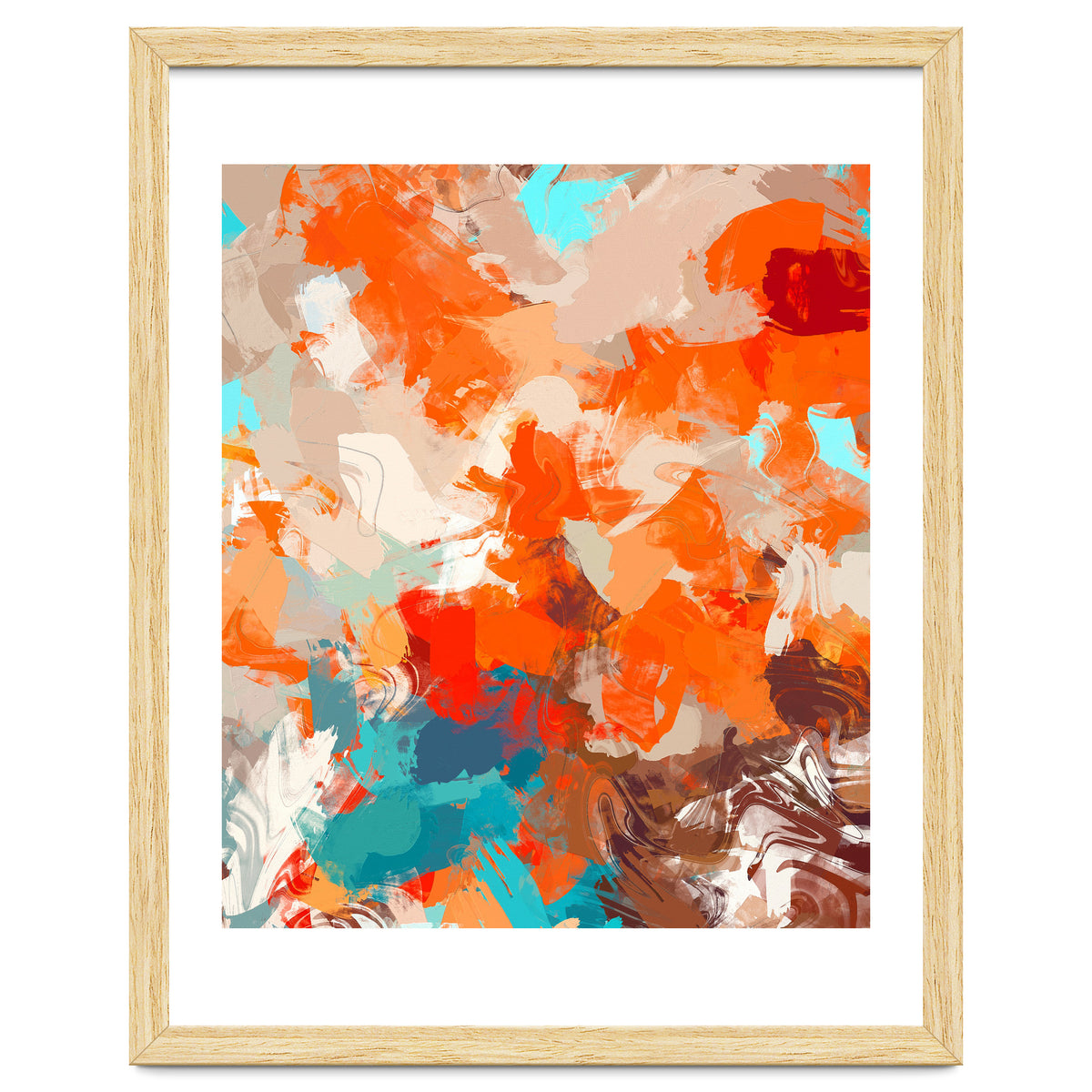 Pleasure, Abstract Painting Summer, Positivity Modern Bohemian Pop of Color Bright Good Vibes