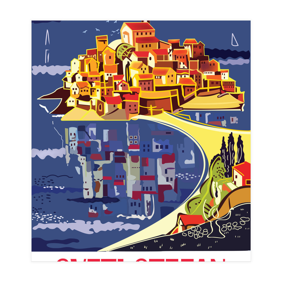 Sveti Stefan, Budva (Print Only)