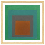 JOSEF ALBERS - HOMAGE TO THE SQUARE GREY BROWN GREEN thumbnail