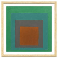 JOSEF ALBERS - HOMAGE TO THE SQUARE GREY BROWN GREEN