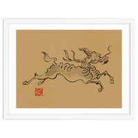 Kirin On Brown Paper