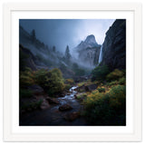 Majestic Misty Mountain Valley with Cascading Waterfall thumbnail