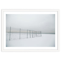 Fence in the Winter seascape