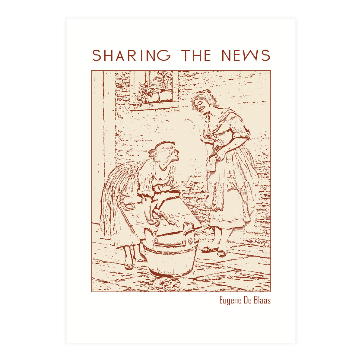 Sharing The News – Eugene De Blaas (Print Only)