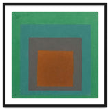 JOSEF ALBERS - HOMAGE TO THE SQUARE GREY BROWN GREEN thumbnail