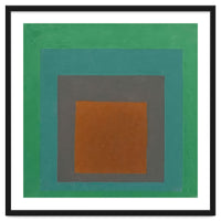 JOSEF ALBERS - HOMAGE TO THE SQUARE GREY BROWN GREEN
