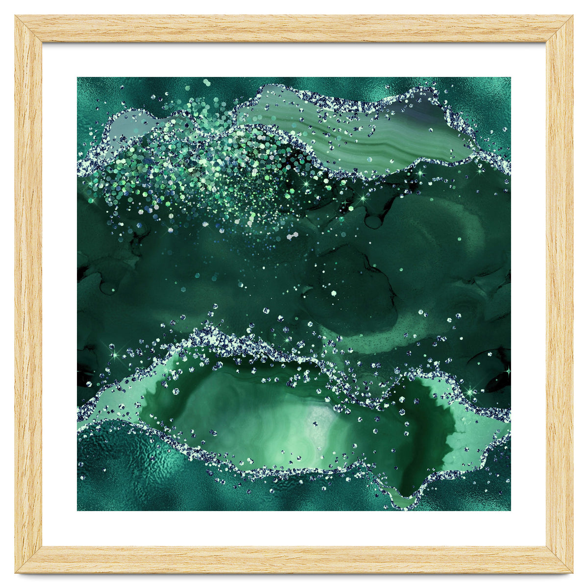 Emerald Glitter Agate Texture 04