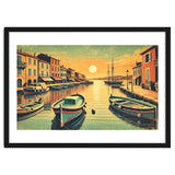 Vintage Harbor Sunset Poster thumbnail