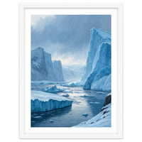 Majestic Arctic Icebergs and Glacial Valley