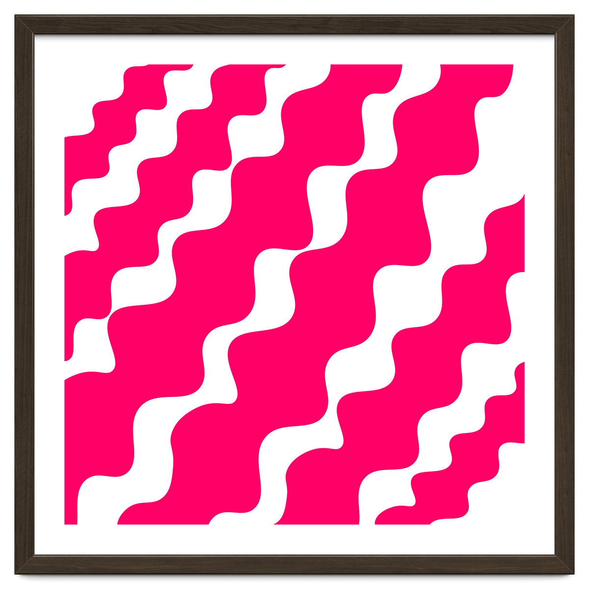 Slanting Pink Wavy Pattern
