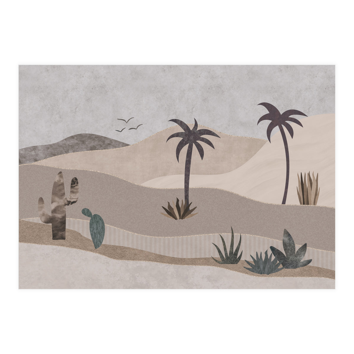 Abstract Landscape Calm Oasis (Print Only)