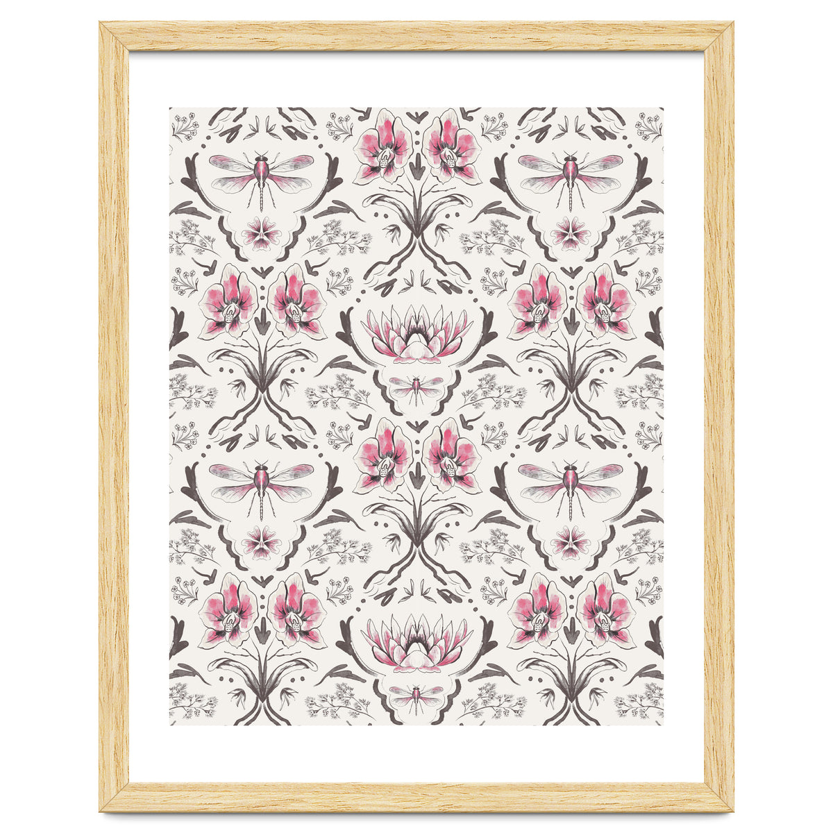 Bohemian Garden Pink Pattern