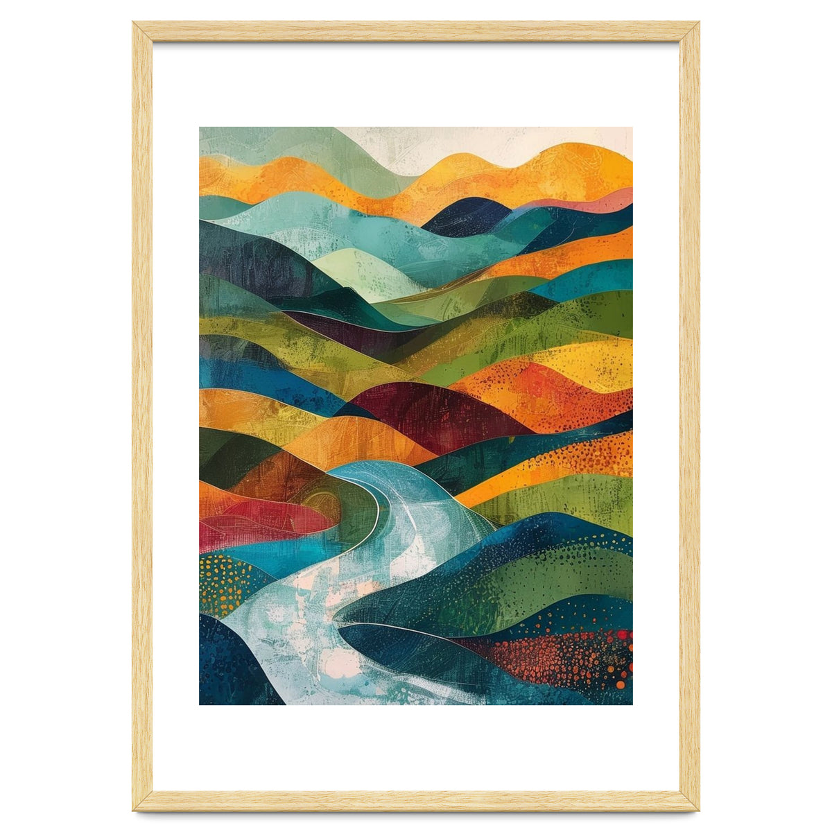 Abstract Rolling Hills Landscape